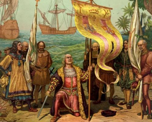 And that's when Columbus arrived at the "most beautiful" land